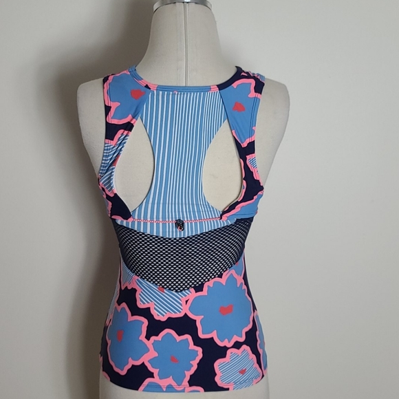 Blue Coordination Floral High-Neck Tankin… - Picture 7 of 10